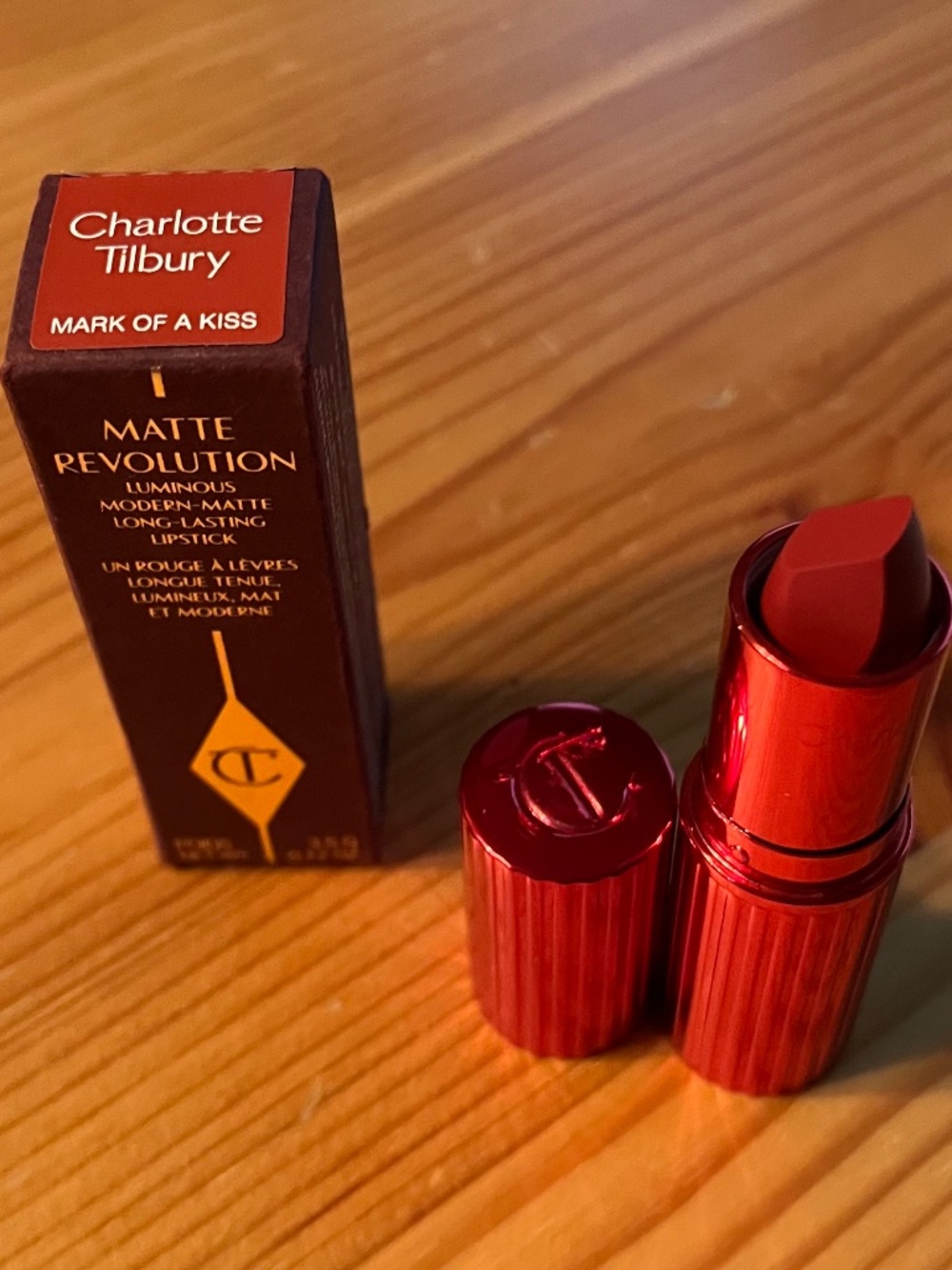 New Charlotte Tilbury Matte Revolution Lipstick in Mark of a Kiss